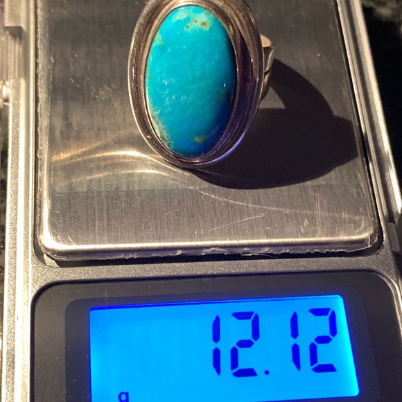 Vintage Navajo Turquoise Ring Signed Marian Nex 12.12 grams - Picture 7 of 7